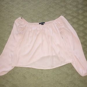 F21 pink off the shoulder top